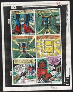 NEW GODS 4 PRODUCTION ART HAND COLORED SIGNED JACK KIRBY ANTHONY TOLLIN COA PG 9 - Picture 1 of 6