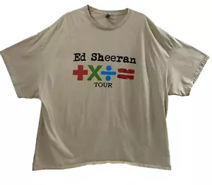 Ed Sheeran 2023 Tour T Shirt Mens 4XL Tan Concert Tee Short Sleeve Casual - Picture 1 of 6