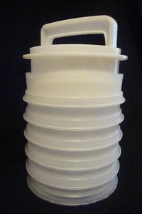 Prensa de Hamburguesas Tupperware, Anillo, 6 Bases con Sello 3-5/8" Pequeña NUEVA - Imagen 1 de 2
