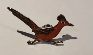 Orange Roadrunner Lapel Hat Jacket Pin State Bird Of New Mexico - Bild 1 von 6