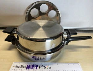 Padella Royal Prestige 11", coperchio a cupola e bracconiere vintage made in USA - Foto 1 di 12
