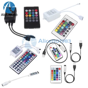 For 3528 5050 RGB LED Strip Light DC 5V 3/17/24/20/44 Key IR Remote Controller - Picture 1 of 27