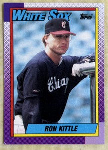 1990 Topps Ron Kittle Baseball Card #79 White Sox DH Low-Grade O/C & Stained