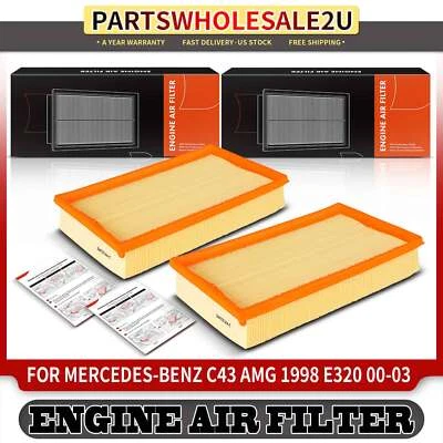 2x Filtro de aire del motor para Mercedes-Benz C43 AMG 1998 E320 2000-2003 E55 AMG E430 Foto 1 de 4