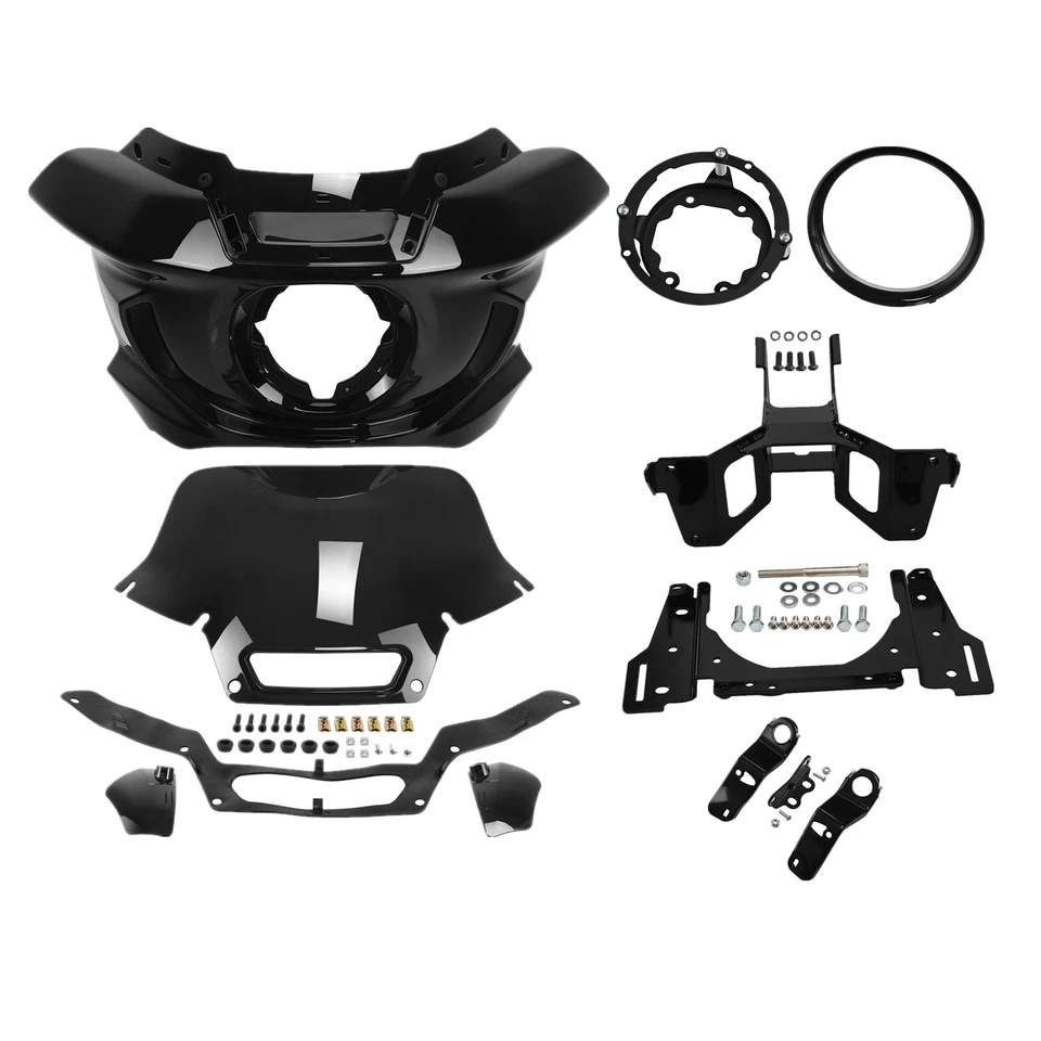 Black Front Headlight Fairing Mount Bracket Fit For Harley Low Rider ST 22-25 23 - Image 1 of 4