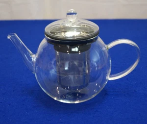 Clear Glass Teapot with Clear Glass Lid & Metal Diffuser - Picture 1 of 9