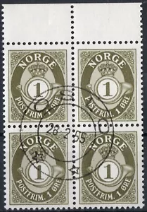 3117 Norway  1940-41, NK 237,  1-øre Posthorn, nicely canc, MI 215, SC #187. - Picture 1 of 1