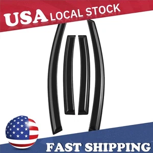 Window Visor For Nissan Sentra 2007-2012 4pcs Black Out-Channel Tape-on Sfxighap - Picture 1 of 7