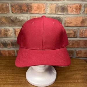 Blank Plain Solid Maroon Richardson Pro 514 Strapback Adjustable Baseball Hat - Picture 1 of 9