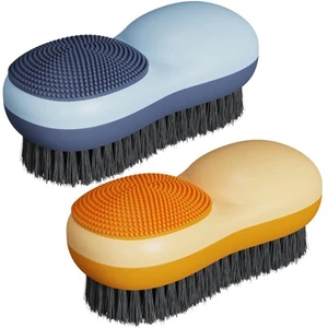 Laundry Stain Brush Two-Side Soft Bristle Scrub Brush for Stain Removal Silic... - Picture 1 of 6