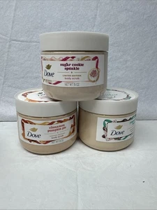 3x Dove Limited Edition Holiday Treats,  Body Scrub 15 Oz. Ea - Picture 1 of 4
