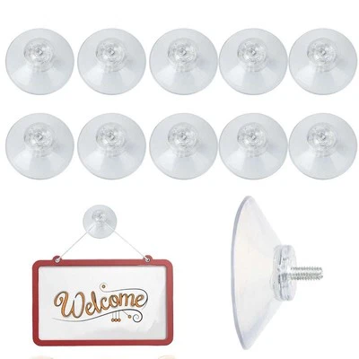 Ventosas fuertes de PVC de 10 piezas con varilla de tornillo M4 gancho moleteado vidrio de cocina transparente Foto 1 de 4