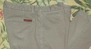 Pantalones chinos HIROSHI KATO verde tejido pesado 36 x 30 - Imagen 1 de 6