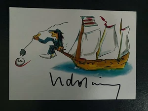 Udo Lindenberg Autogrammkarte Autogramm Postkarte Kunstdruck Karte Komet Panic - Bild 1 von 1
