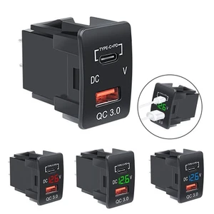 Pour Toyota Prise Chargeur Voiture Simple 12V Bornes Précis USB Voltmètre - Photo 1 sur 15