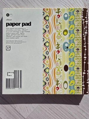 BasicGrey OFFBEAT 6x6 cardstock paper pad 35 single sided sheets - Image 1 of 4