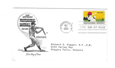 U.S. 1969 FDC Scott 1381 Baseball - Image 1 of 2