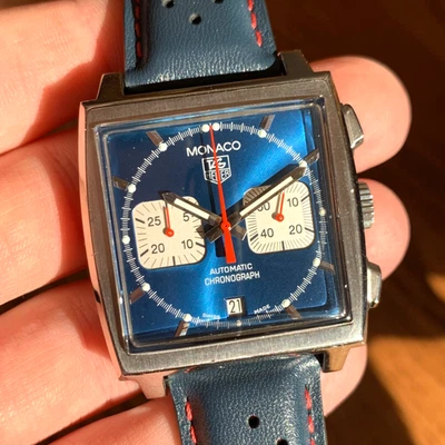 TAG Heuer Monaco "McQueen" Automático Ref. Reloj de pulsera CW2113-0 esfera azul  Foto 1 de 4