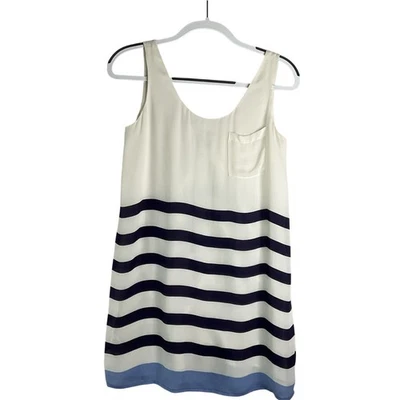 Joie Silk Blue Striped Lined Tunic Tank Flowy Top Shell Coastal Nautical XS - Image 1 of 4