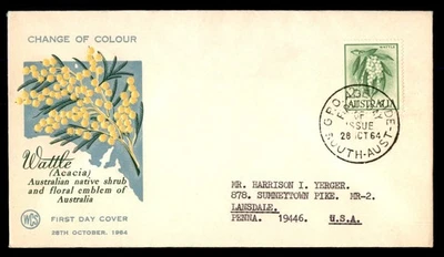 Mayfairstamps Australia FDC 1964 Wattle Flower of Australia First Day Cover aau_ - Image 1 of 2