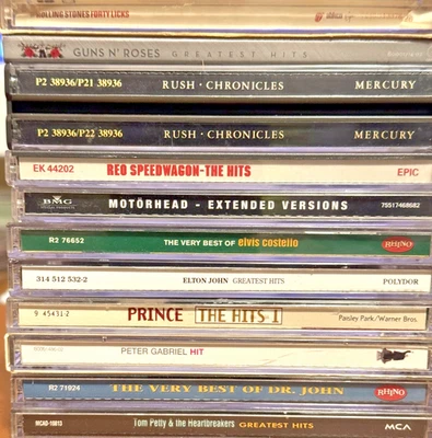 11 CD ROCK LOT - MOTORHEAD/PRINCE/STONES/RUSH/G N'R/REO/TOM PETTY + MORE Foto 1 de 4
