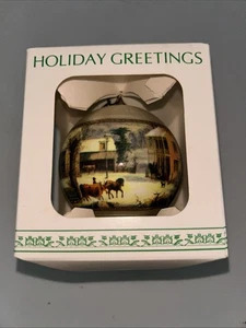 Holiday Greeting VTG 3”  Winter In The Country Ornament - Picture 1 of 3