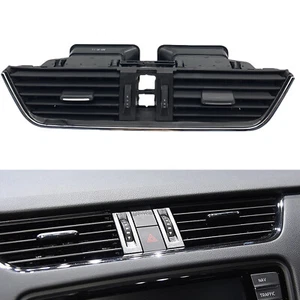 Center Dashboard Air Vent Outlet Assembly For Skoda Octavia 2015-21 Black Chrome - Picture 1 of 5