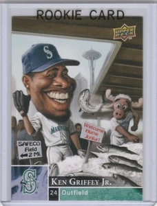 Tarjeta de béisbol KEN GRIFFEY JR Seattle PIKE'S PLACE cubierta superior INSERTO ESPECIAL M'S - Imagen 1 de 2