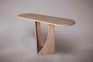 Travertine Console Table. Narrow Console Table. Entryway Table. Entry Table. - Picture 1 of 9