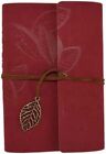 Red Leaf Leather Bound Journal  Wiccan Pagan Supply