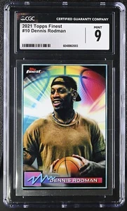 Dennis Rodman Topps Finest #10 2021 CGC 9 MINT - Picture 1 of 2