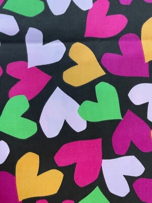 Lote de Tela 2 Yardas 42 W Corazón Recortes Profesores Escuela Foto 1 de 4