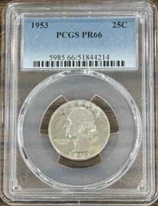 1953 Silver Proof Washington Quarter PCGS PR66 - Picture 1 of 2