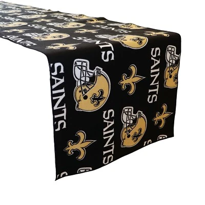 New Orleans Saints Table Runner Sports Football Party Table Decor  - Image 1 of 2