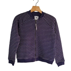 Gymboree Jacket NWT Gold Trim Navy Blue Full Zip Girls Size L 10-12 NEW - Picture 1 of 9