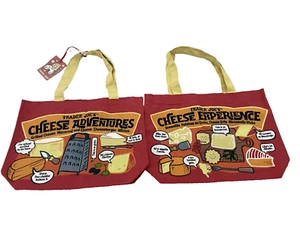 2 Trader Joes wiederverwendbare schwere Baumwolle Einkauf Käse Beuteltasche NEU - Bild 1 von 6