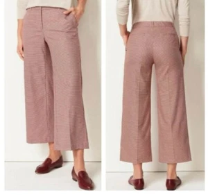 J. Jill Women's Wide Leg Cropped Houndstooth Trouser Pants Sz 10P Petite NWT - Picture 1 of 11