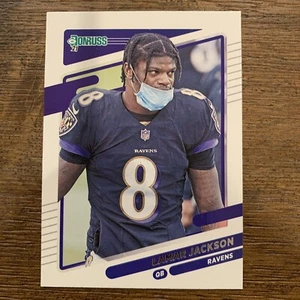 2021 NFL Donruss Lamar Jackson Mask Variation BALTIMORE RAVENS - Picture 1 of 2