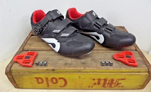 Peloton Spin Bike Hombres Talla 11 EE. UU. UE 46 Negro + Rojo Clip Zapatos de Ciclismo LIGERO USO - Imagen 1 de 22