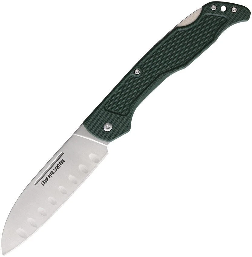 Ontario Camp Plus Santoku 4.25" Stainless Green GFN Nylon Folding Knife 4305TC - Image 1 of 1