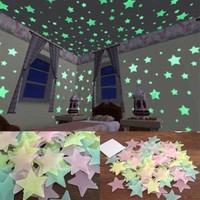 40 Glow In The Dark Stars Wall Stickers Kids Bedroom Nursery Room Ceiling Decor