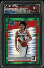 2020-21 Donruss Optic CJ Elleby #195 Fanatics Green Pulsar Prizm - PGX 10 Gem
