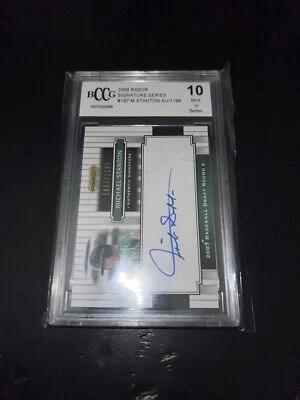 2008 Razor Signature Series Mike Giancarlo Stanton Auto Issue #197 BCCG 10 GEM - Image 1 of 2