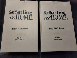 New SOUTHERN LIVING AT HOME Sassy Red Wall Sconce Tin Distressed Shelf Set of 2 - Picture 1 of 6