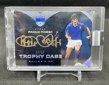 2018 Eminence Soccer Trophy Case Autograph Paolo Rossi On Card 4/10 Italy