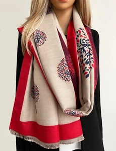 Ladies Mulberry Tree of Life Cashmere Scarf Women Long Winter Blanket Shawl Wrap - Picture 1 of 169