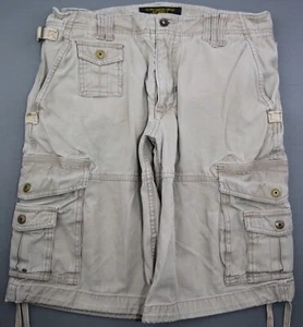 Pantalones cortos de carga pesada de colección para hombre 2007 antiguos azul marino edición reg excedente beige talla 32 - Imagen 1 de 12