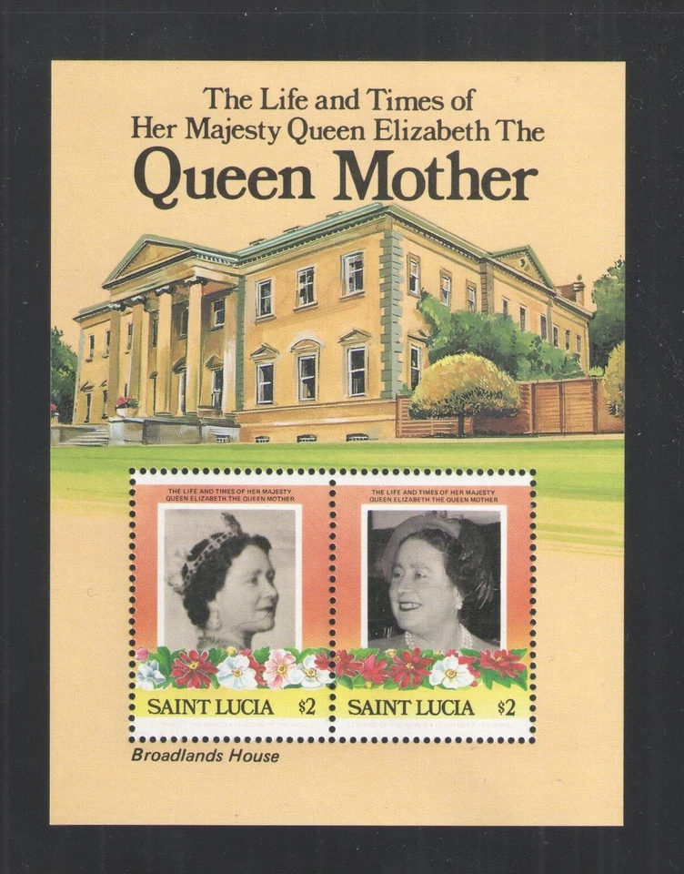 1985 ST LUCIA Cat # SG MS840 {QUEEN ELIZABETH } СУВЕНИРНЫЙ ЛИСТ КАК НОВЫЙ БЕЗ НАКЛЕЕК И СЛЕДОВ - Изображение 1 из 1