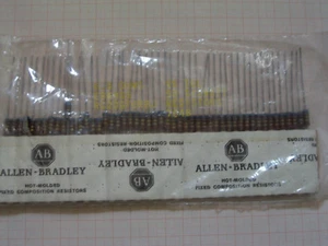 50x 6,8 Ohm 6R8 Allen-Bradley Kohlemasse-Widerstand RC20 MIL Carbon Composition - Bild 1 von 1