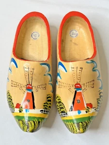 HOLZ HOLLÄNDISCHE CLOGS HOLZSCHUHE MADE IN HOLLAND 26 CM 40 WINDMÜHLE - Bild 1 von 8